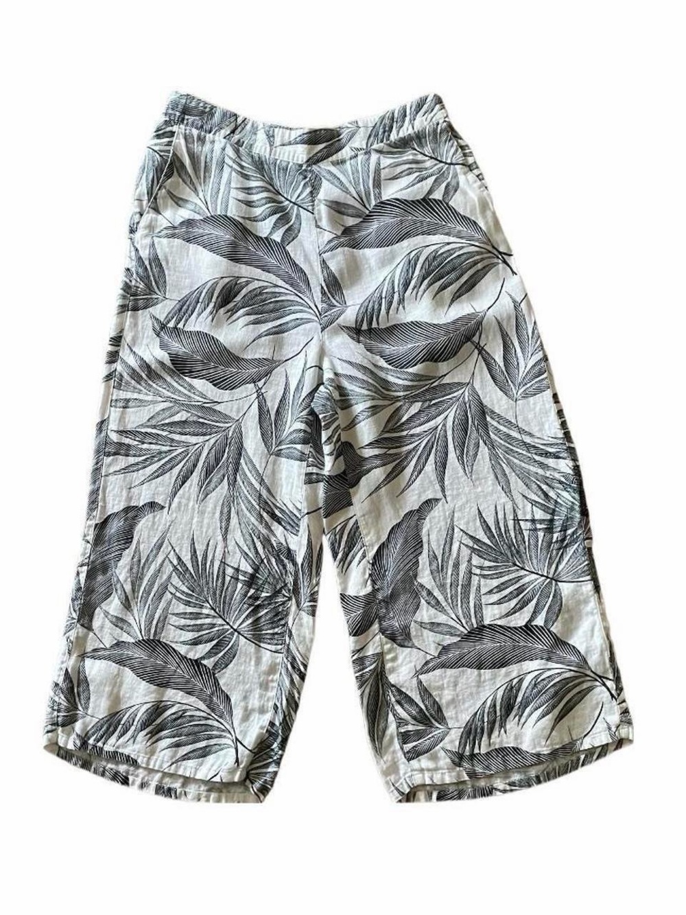 Tahari Linen Tropical Wide Leg Pants XL